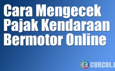 Cara Mengecek Pajak Kendaraan Bermotor Online