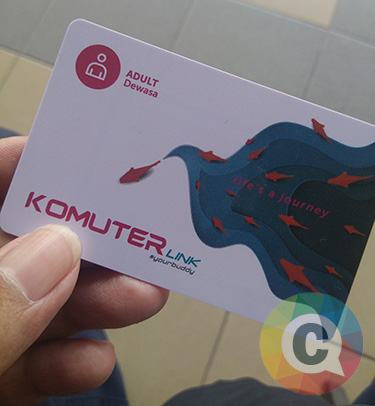 Penampakan kartu komuter di Malaysia