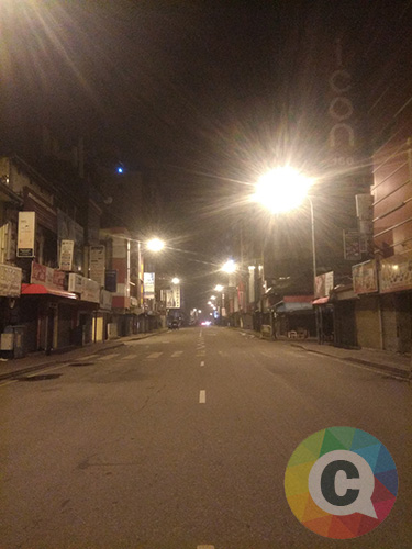 Suasana malam di kota Kolombo