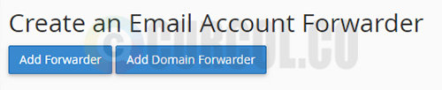 Pilihan mode forwarder email