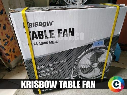Boks kemasan Krisbow Table Fan
