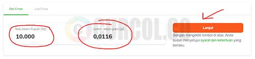 pembelian emas tokopedia