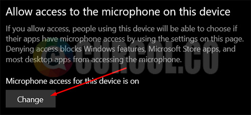 allow access to the microphone